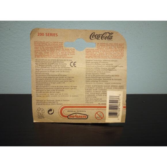 Coca-Cola 1997 Vintage Majorette Red Toy Car 58 Corvette - Picture 2 of 6